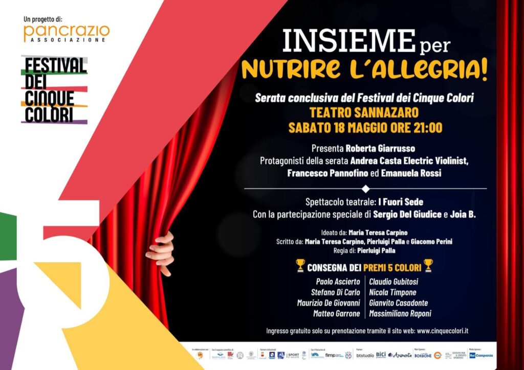 Locandina dell'evento Insieme per Nutrire l'allegria - Festival dei 5 colori