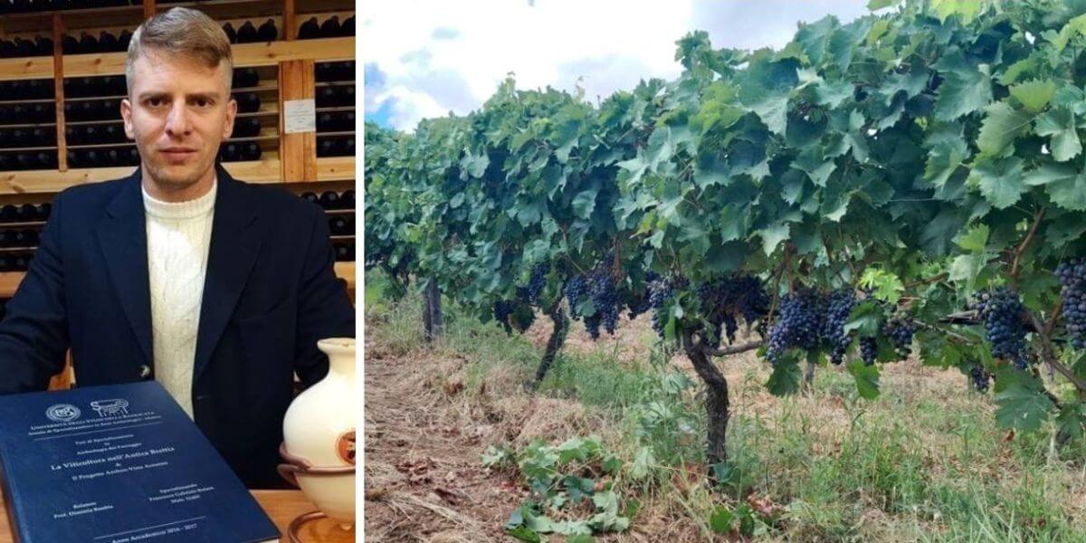 Gabriele Bafaro giovane archeologo del vino