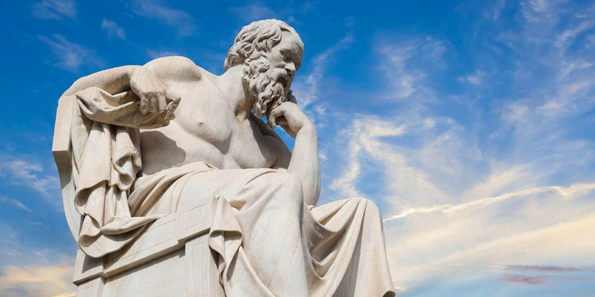 Statua raffigurante il filosofo Socrate