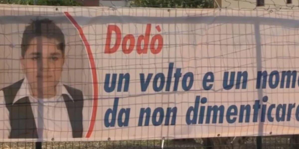 Striscione dedicato a Domenico Gabriele